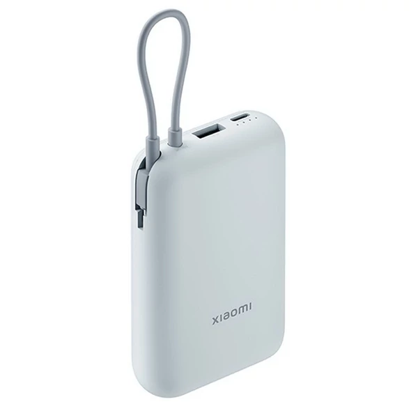 Xiaomi Power Bank 10.000 mAh 22,5W, USB-A, USB-C, integrált kábellel, jégkék EU BHR9073GL