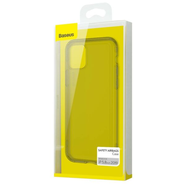 Baseus iPhone 11 Pro tok, Safety Airbags, átlátszó fekete (ARAPIPH58S-SF01)