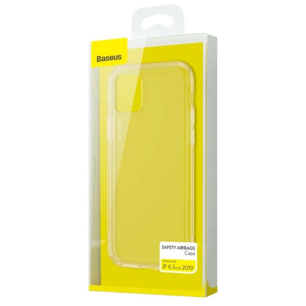 Baseus iPhone 11 tok, Safety Airbags, átlátszó arany (ARAPIPH61S-SF0V)