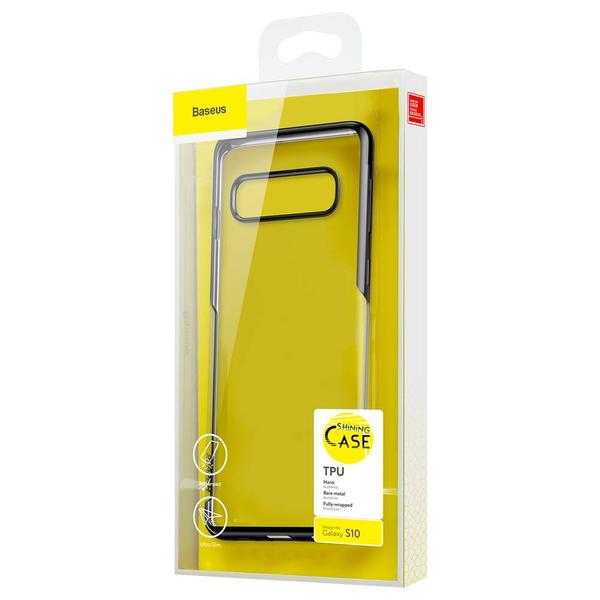 Baseus Samsung S10 tok, Simple, fekete (ARSAS10-MD01)