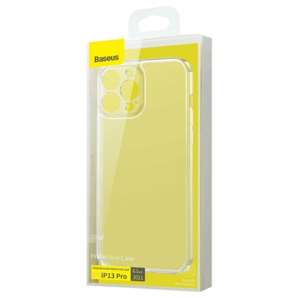 Baseus iPhone 13 Pro tok, Frosted Glass Protective, átlátszó (ARWS000102)