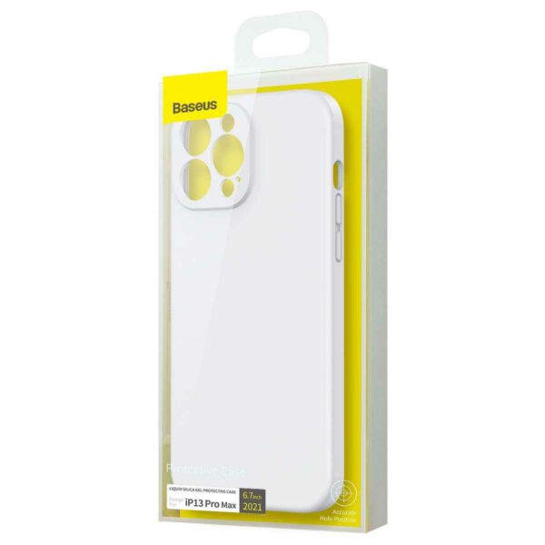 Baseus iPhone 13 Pro Max tok, Liquid Silica Gel Protective, fehér (ARYT000502)