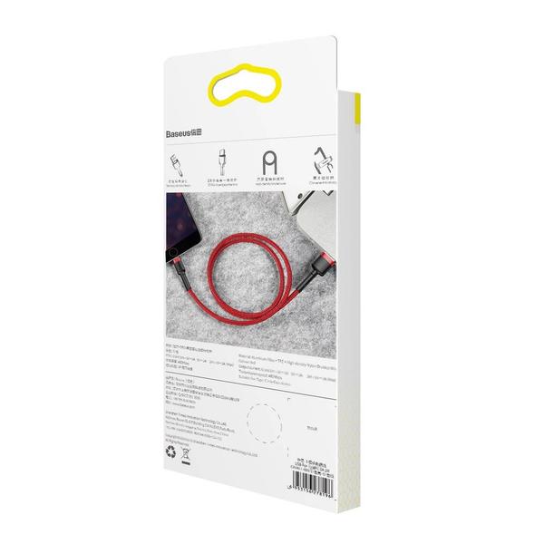 Baseus Lightning kábel, Cafule 2.4A, 1m, piros/piros (CALKLF-B09)
