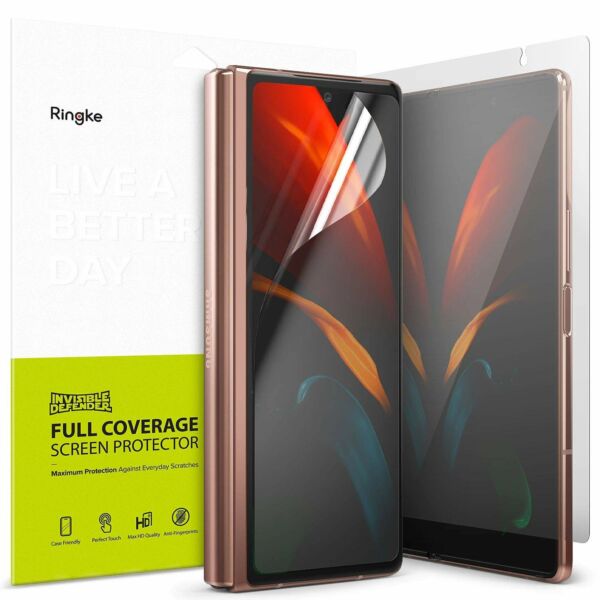 Ringke Galaxy Z Fold 2 kijelzővédő üveg, Átlátszó