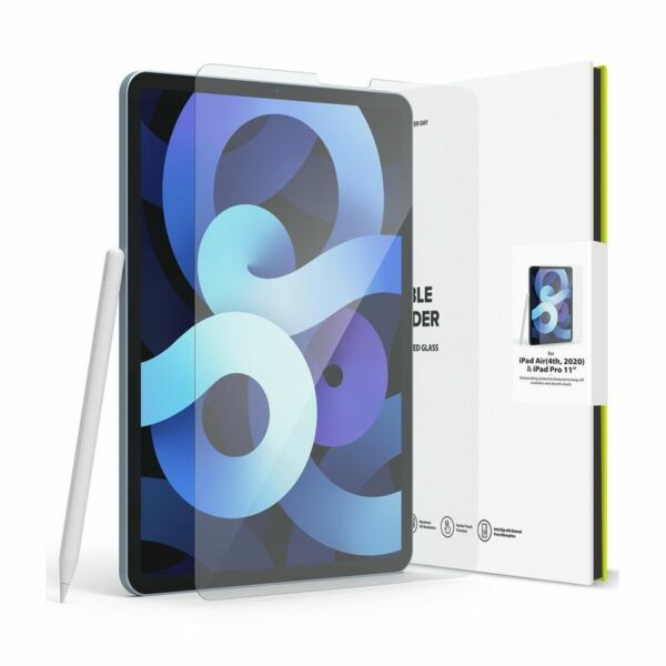 Ringke iPad Air 10.9/iPad 11 Pro kijelzővédő, Invisible Defender, edzett üveg, Átlátszó