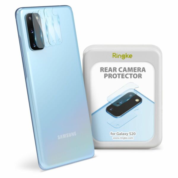 Rinkge Galaxy S20 kamera lencse védő, Invisible Defender, edzett üveg, (3pcs), Átlátszó