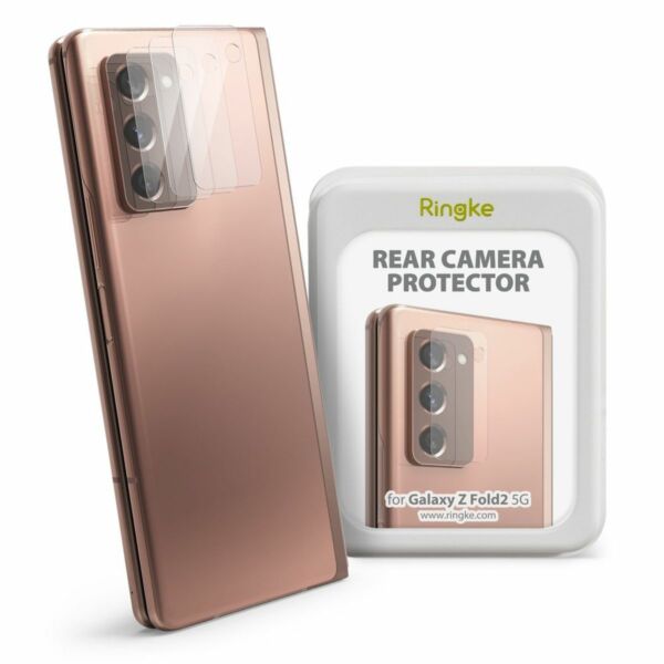 Ringke Galaxy Z Fold 2, kamera lencse védő, Invisible Defender, edzett üveg, Átlátszó