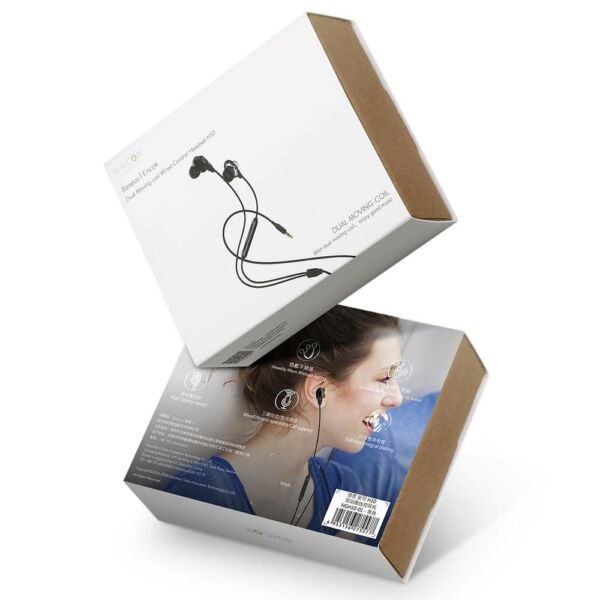 Baseus fülhallgató, Encok H10, Dual Moving-Coil vezetékes headset, vezérlővel, fekete (NGH10-01)