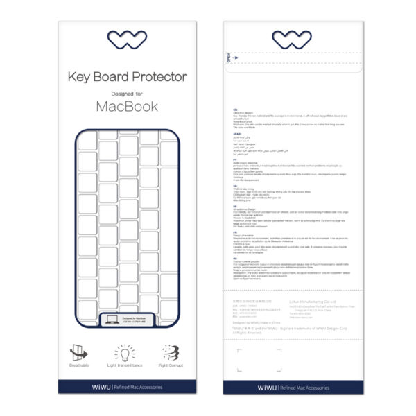 WiWU MacBook 16 inch (2019) Touch bar billenytűzetvédő fólia, TPU, Átlátszó