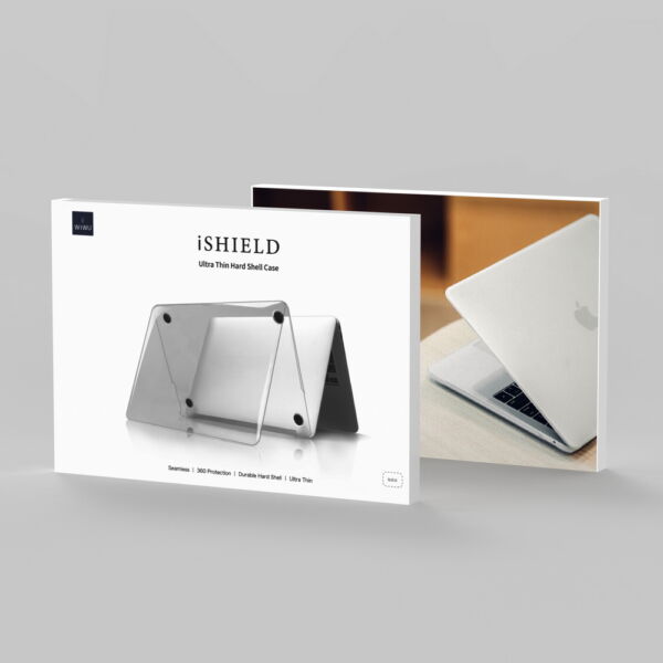 WiWU MacBook Pro 13 inch (2020) tok, iSHIELD Hard Shell borító, Fehér átlátszó