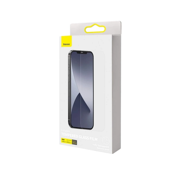 Baseus iPhone 12/12 Pro 0.3 mm, teljes fefületre, edzett üveg (2 db), fehér (SGAPIPH61P-LS02)