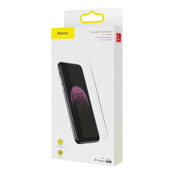 Baseus iPhone 11 Pro Max (6.5") 0.15 mm, edzett üveg kijelzővédő fólia (2db a csomagban), átlátszó (SGAPIPH65S-GS02)