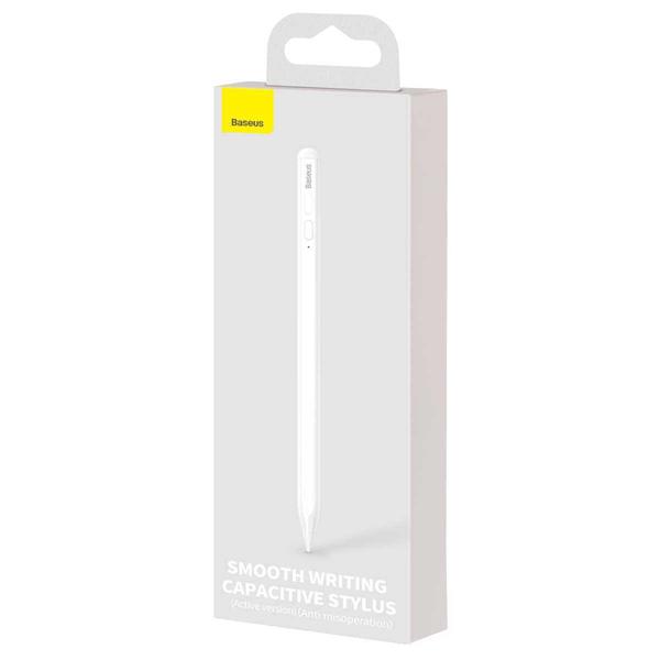 Baseus Tablet kiegészítő, Toll Smooth Writing Capacitive Stylus (Aktív verz/kijelző akadás véd) Type-C 3A 0.5m káb+pót fej, fehér SXBC000002
