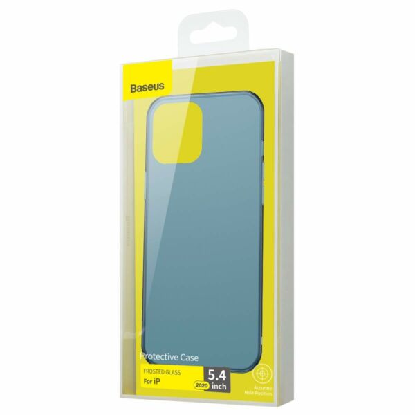 Baseus iPhone 12 mini tok, Frosted Glass, kék (WIAPIPH54N-WS03)