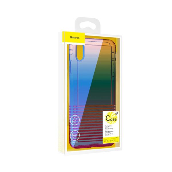 Baseus iPhone XS tok, Colorful Airbag, fekete (WIAPIPH58-XC01)
