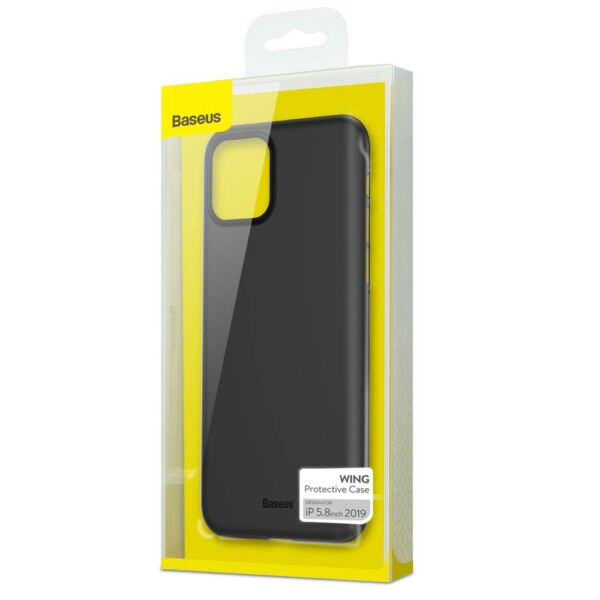 Baseus iPhone 11 Pro tok, Wing Solid, fekete (WIAPIPH58S-A01)