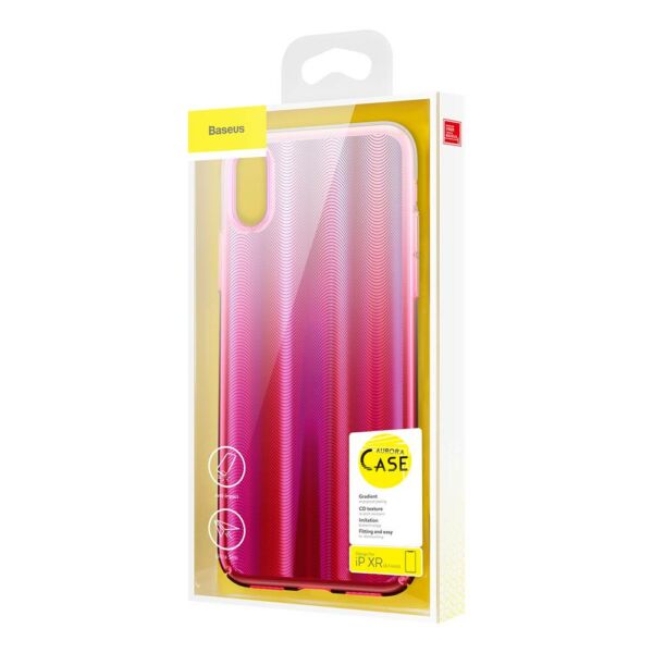 Baseus iPhone XR tok, Aurora, átlátszó rózsaszín (WIAPIPH61-JG04)