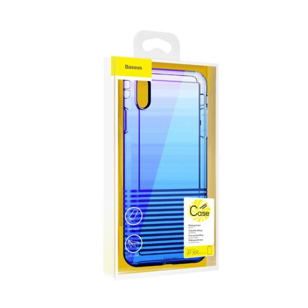 Baseus iPhone XR tok, Colorful Airbag védelem, kék (WIAPIPH61-XC03)