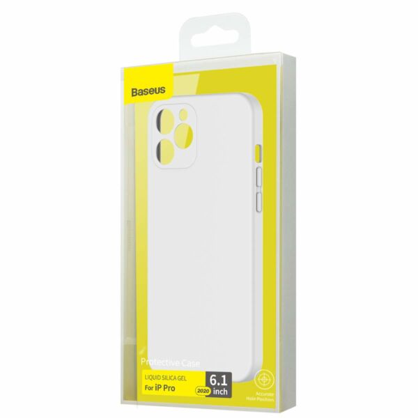 Baseus iPhone 12/12 Pro tok, Liquid Sicila Gel, fehér (WIAPIPH61P-YT02)