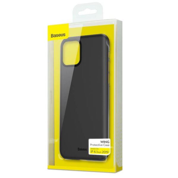 Baseus iPhone 11 tok, Wing Solid, fekete (WIAPIPH61S-A01)
