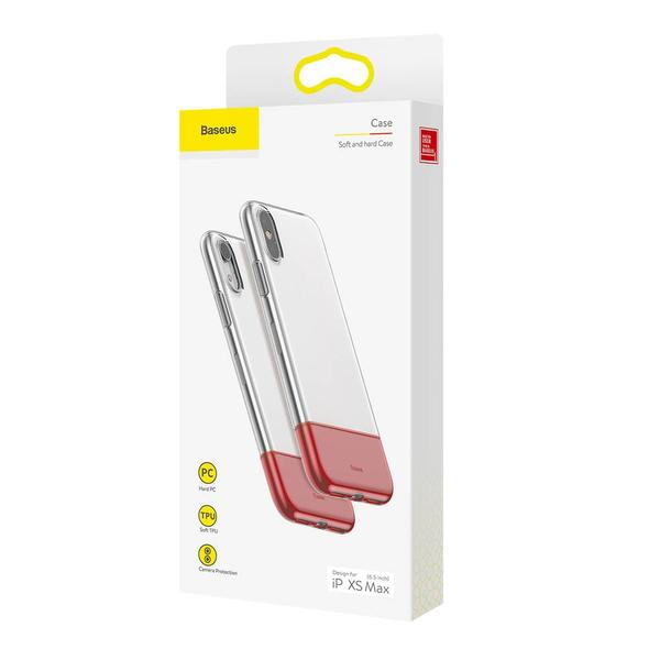 Baseus iPhone XS Max tok, Half to Half, piros (WIAPIPH65-RY09)