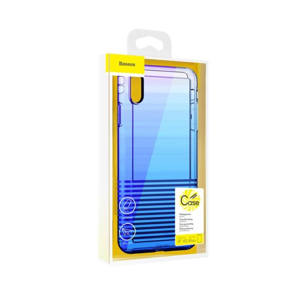 Baseus iPhone XS Max tok, Colorful Airbag, kék (WIAPIPH65-XC03)