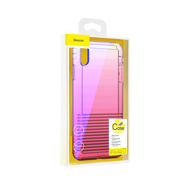 Baseus iPhone XS Max tok, Colorful Airbag, rózsaszín (WIAPIPH65-XC04)