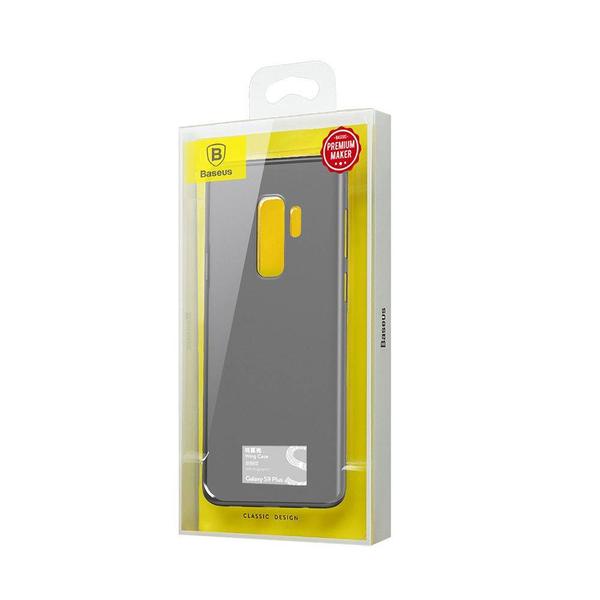 Baseus Samsung S9 Plus tok, Wing, átlátszó, fekete (WISAS9P-01)