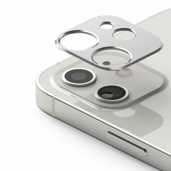 Ringke iPhone 12, Camera Styling, kamera sziget védő keret, Ezüst