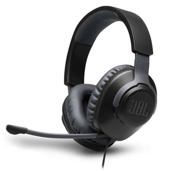 JBL Quantum 100 vezetékes gamer fejhallgató miktrofonnal, fekete EU