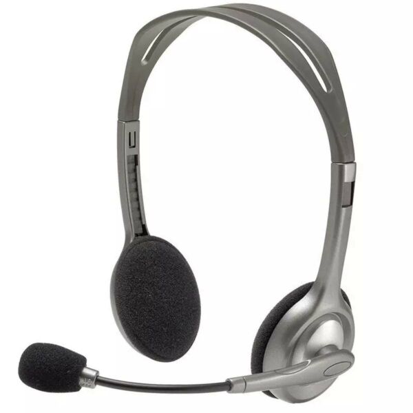 Logitech Headset H110 vezetékes, mikrofonos sztereó fejhallgató duál jack csatlakozóval szürke EU (981-000472)