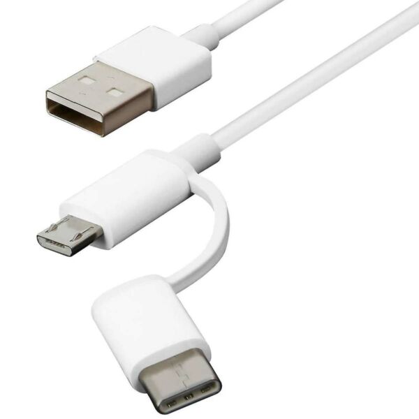 Xiaomi Mi USB kábel 2-in-1 (Micro USB és Type C) 1m fehér EU SJV4082TY 