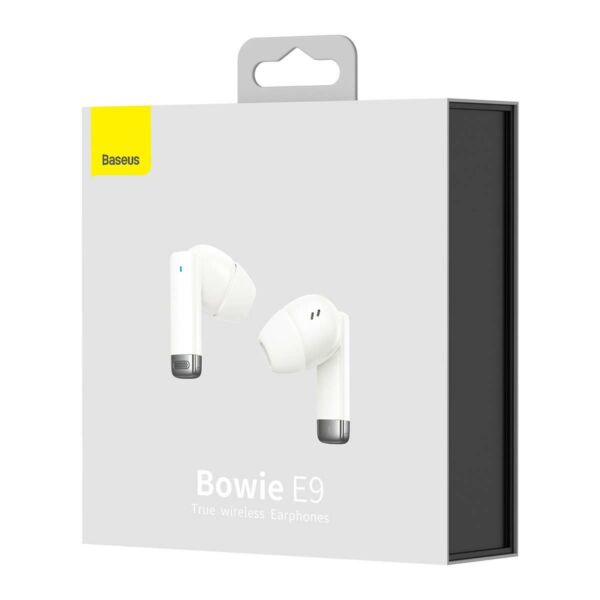 Baseus fülhallgató, Bluetooth Bowie E9, BT 5.3, TWS, fehér (NGTW120002)