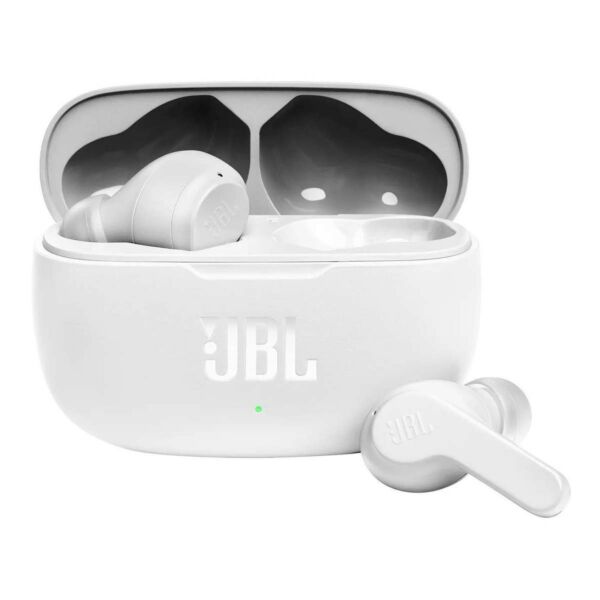 JBL Wave 200 TWS Bluetooth vezeték nélküli fülhallgató, mély basszus, IPX2, érintésvezérlés, fehér EU
